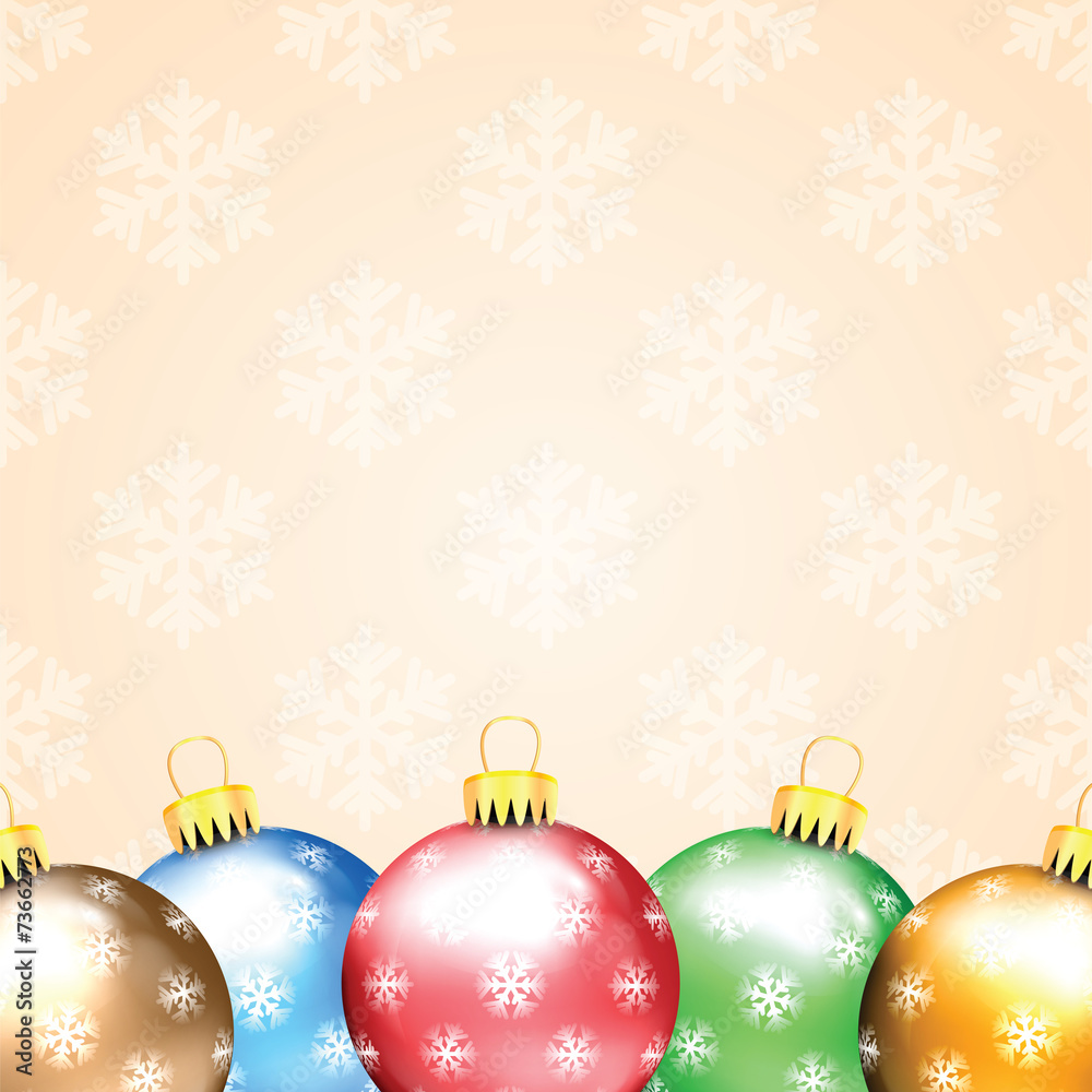 New Year's and Christmas background with snowflakes and Christma New Year's and Christmas background with snowflakes and Christma