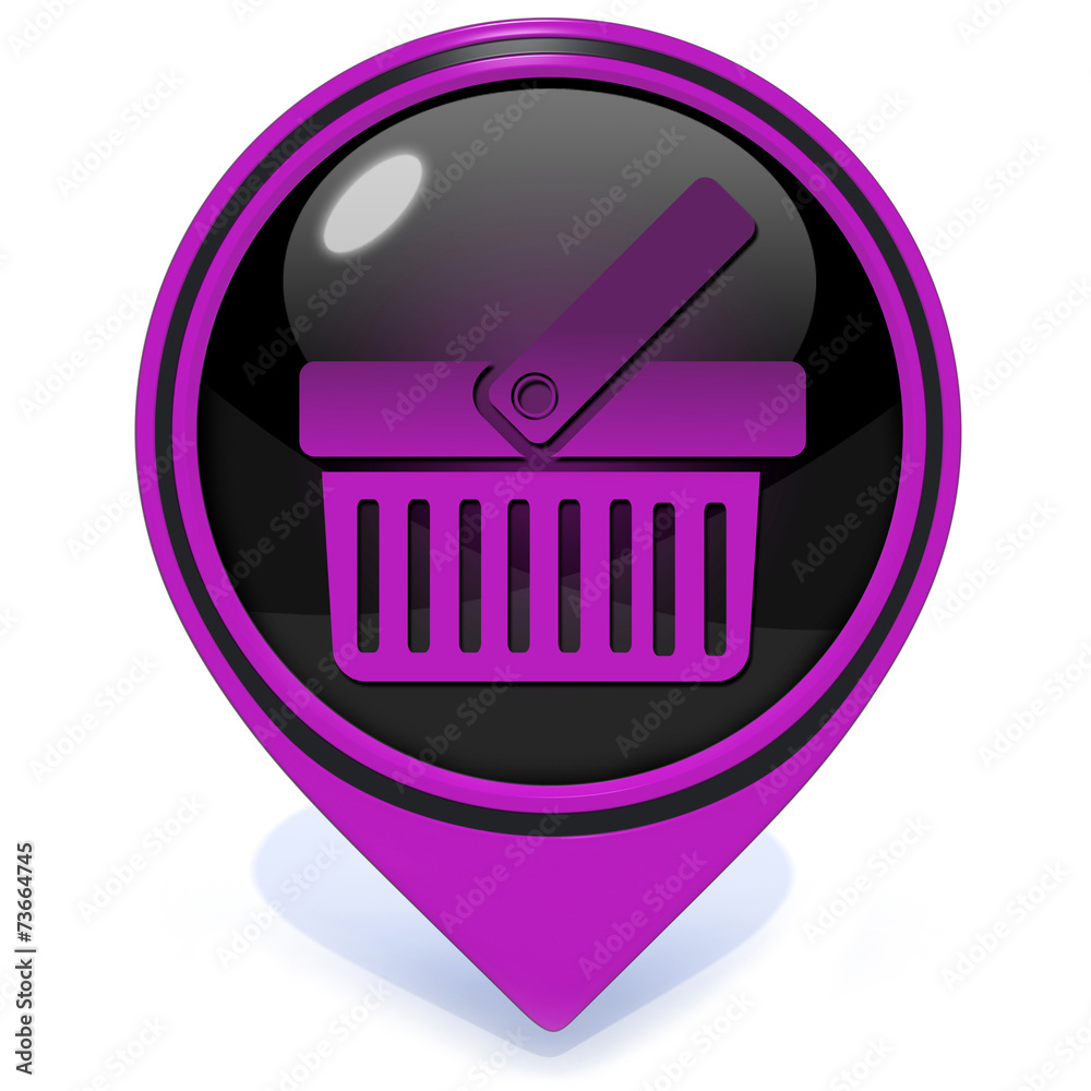 shopping cart pointer icon on white background shopping cart pointer icon on white background