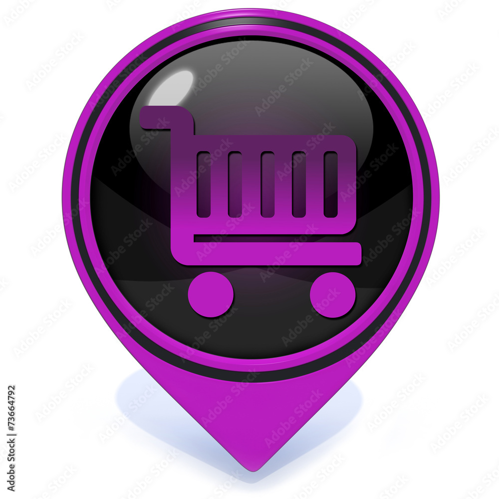 shopping cart pointer icon on white background shopping cart pointer icon on white background