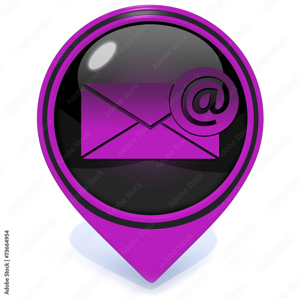 email pointer icon on white background email pointer icon on white background
