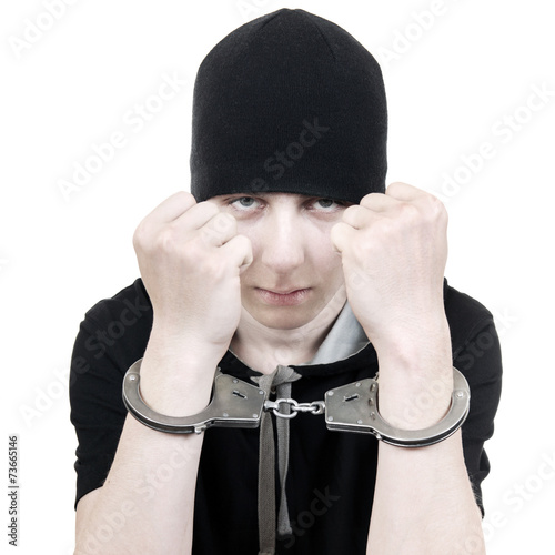 Teenager in Handcuffs