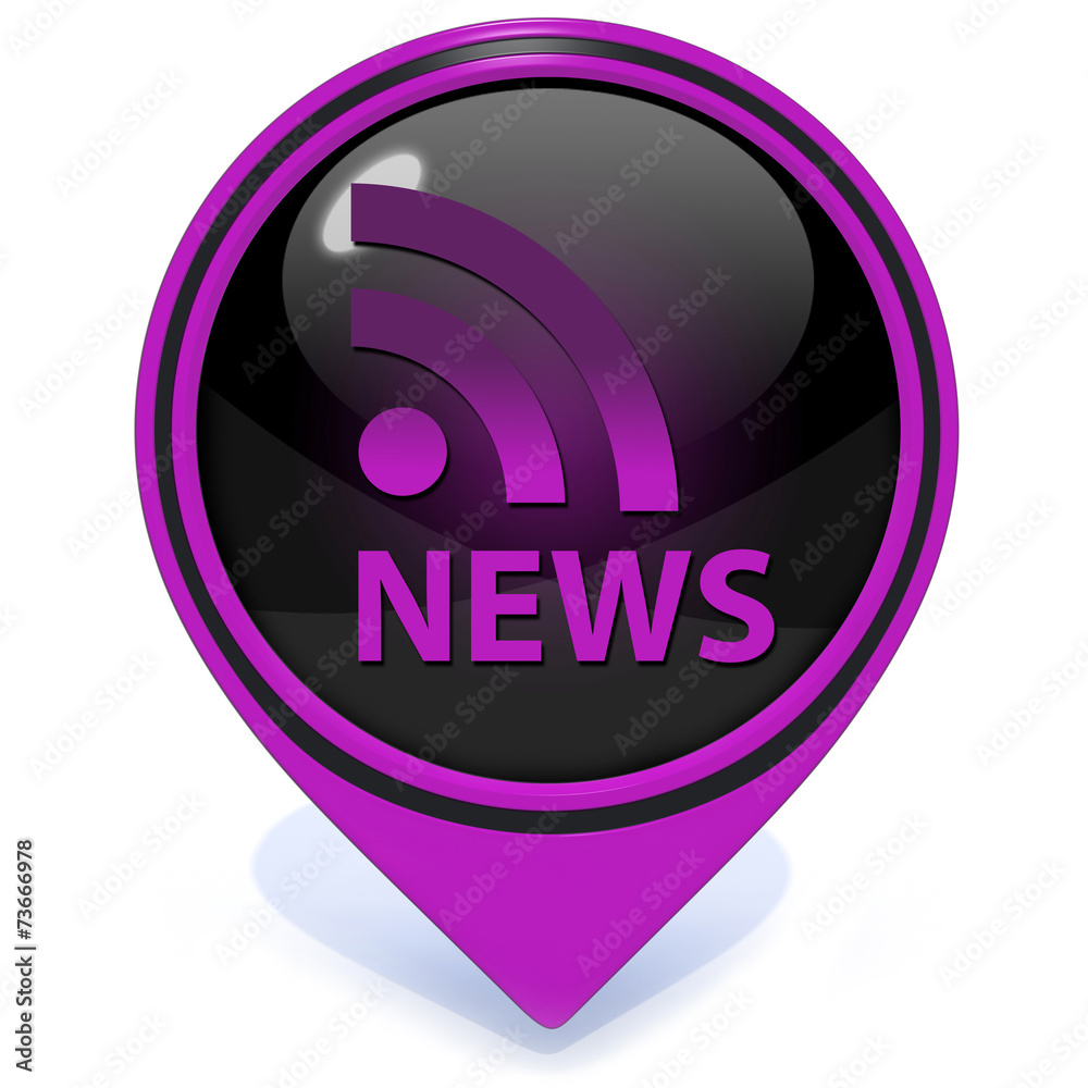 News pointer icon on white background News pointer icon on white background