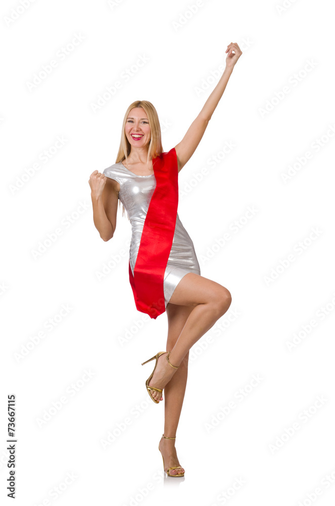 Beauty contest winner isolated on the white Beauty contest winner isolated on the white