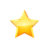 Gold star vector.