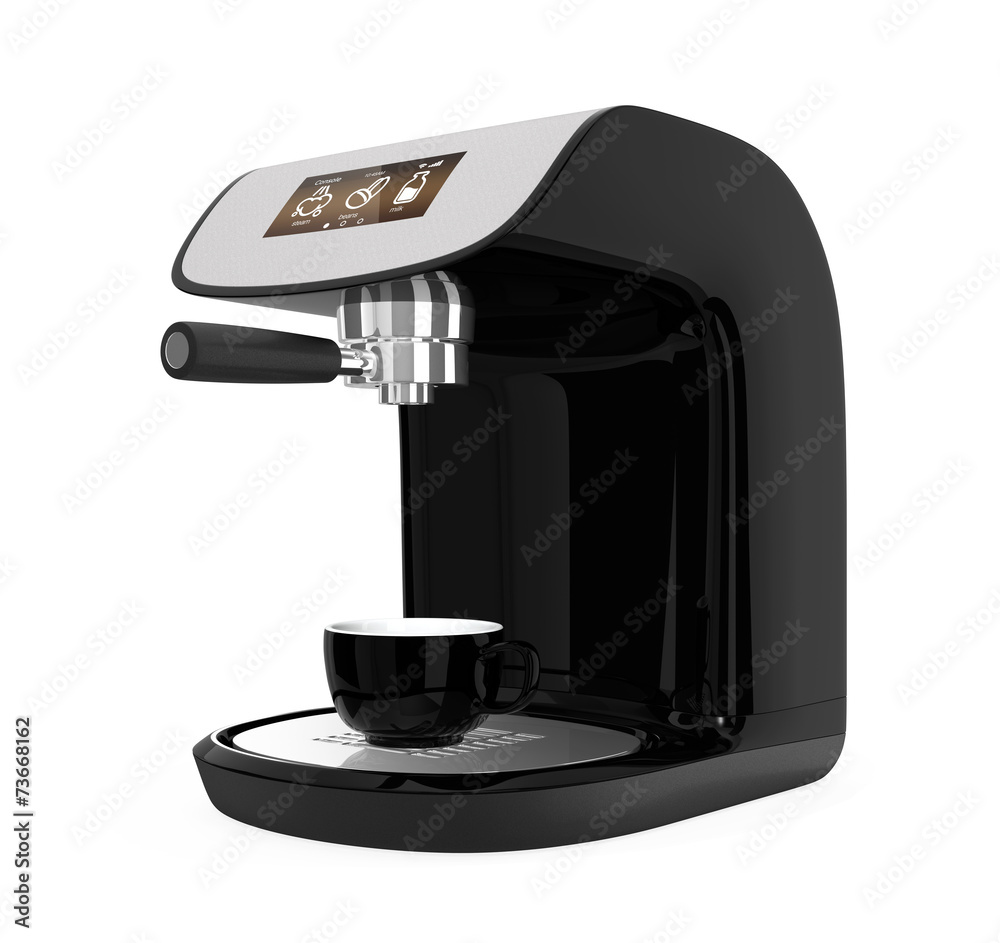 Stylish coffee machine with touch screen. Stylish coffee machine with touch screen.