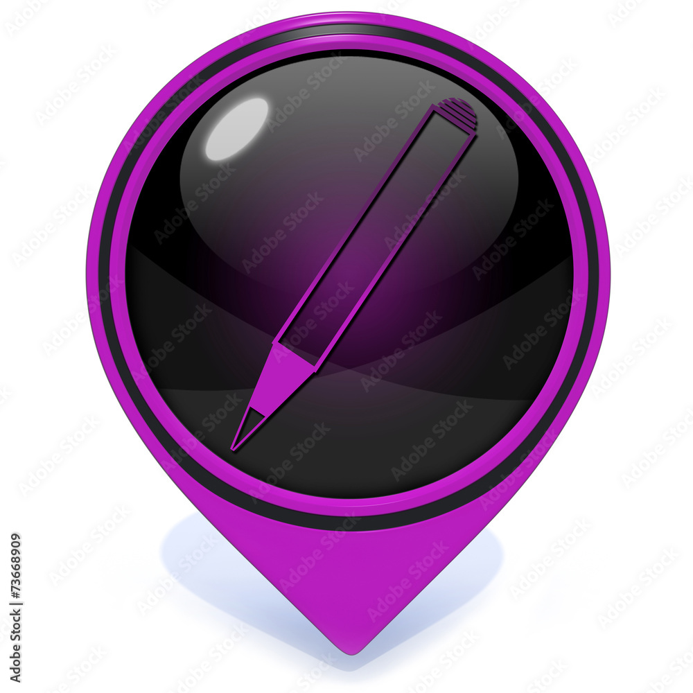 Pencil pointer icon on white background Pencil pointer icon on white background