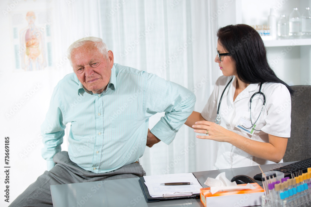 Doctor with male senior patient at office Doctor with male senior patient at office
