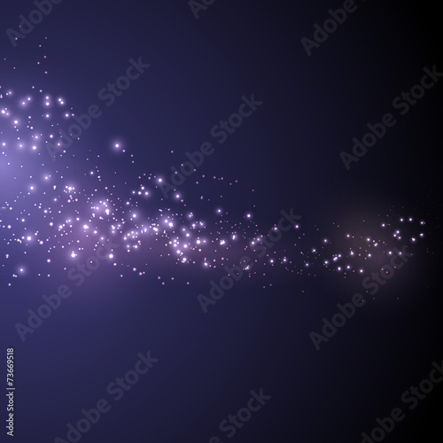 Christmas magic glittering light card background