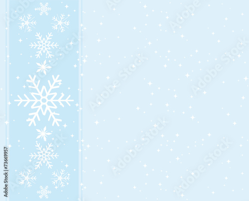 Sweet blue snowflakes greeting card.