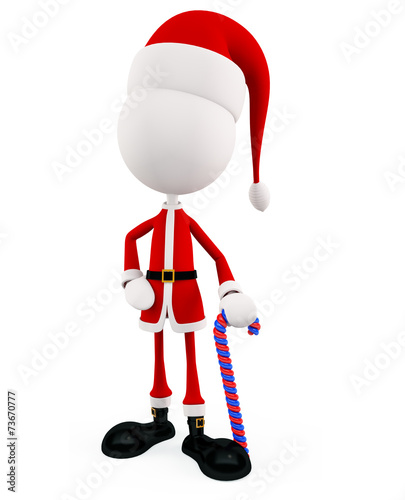 3d Santa for Christmas with stack pose © vertex4