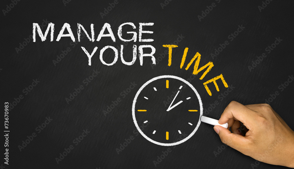 manage your time concept on blackboard