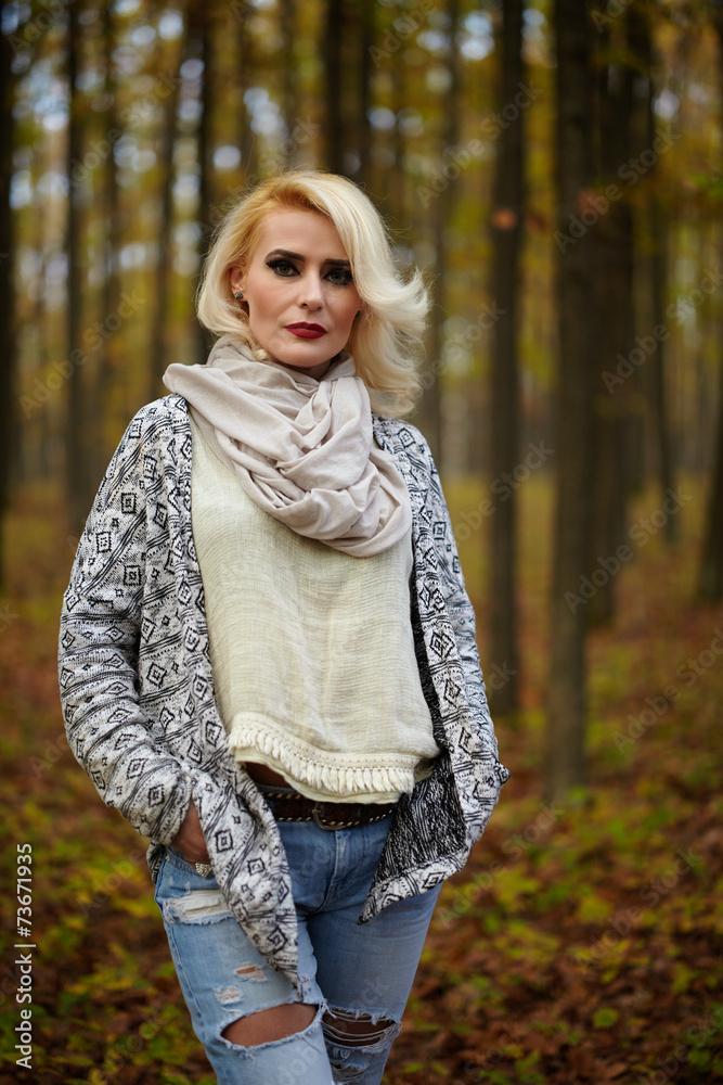 Mature beautiful lady outdoor Mature beautiful lady outdoor