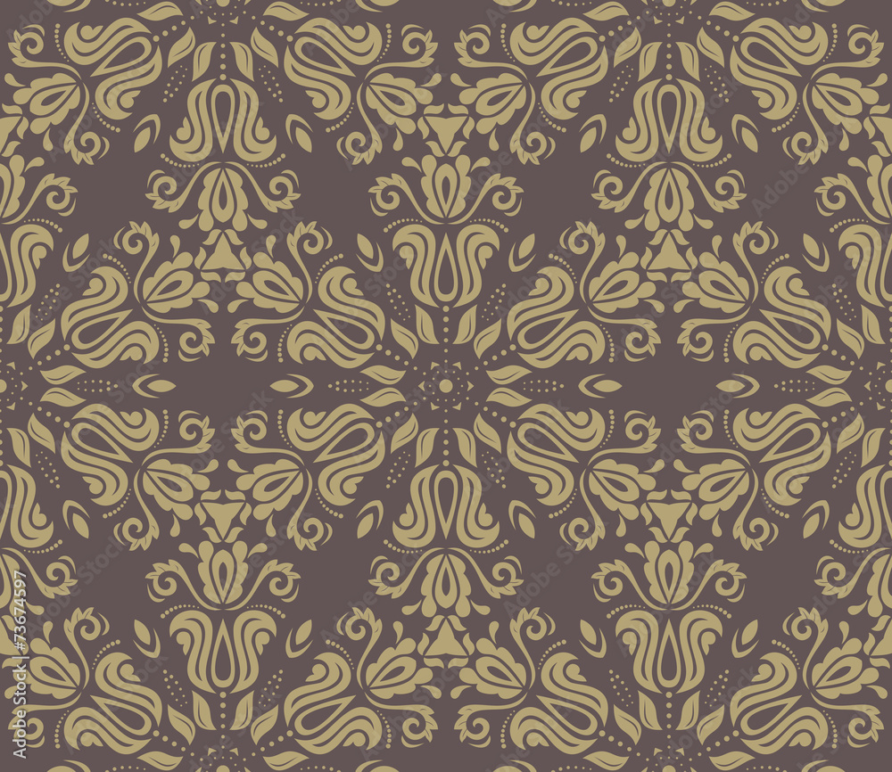 Damask Seamless Pattern. Orient Background Damask Seamless Pattern. Orient Background