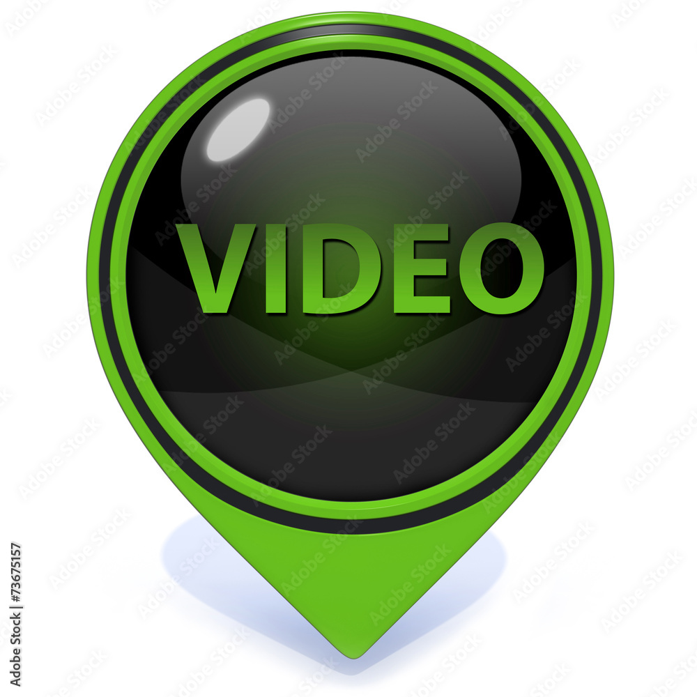 video pointer icon on white background video pointer icon on white background