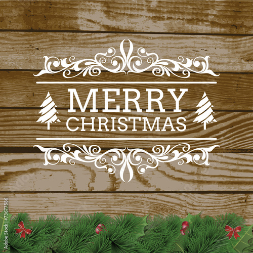 Wood and Merry Christmas