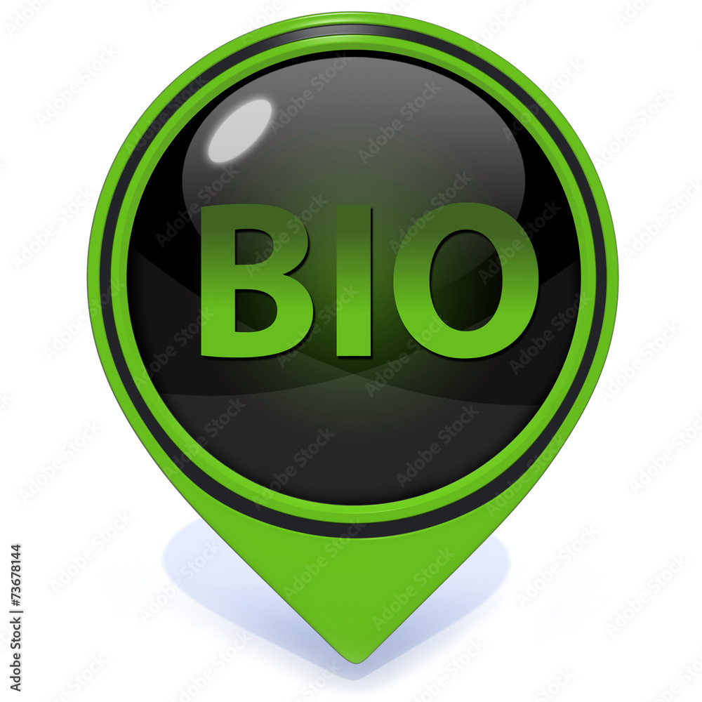 Bio pointer icon on white background Bio pointer icon on white background