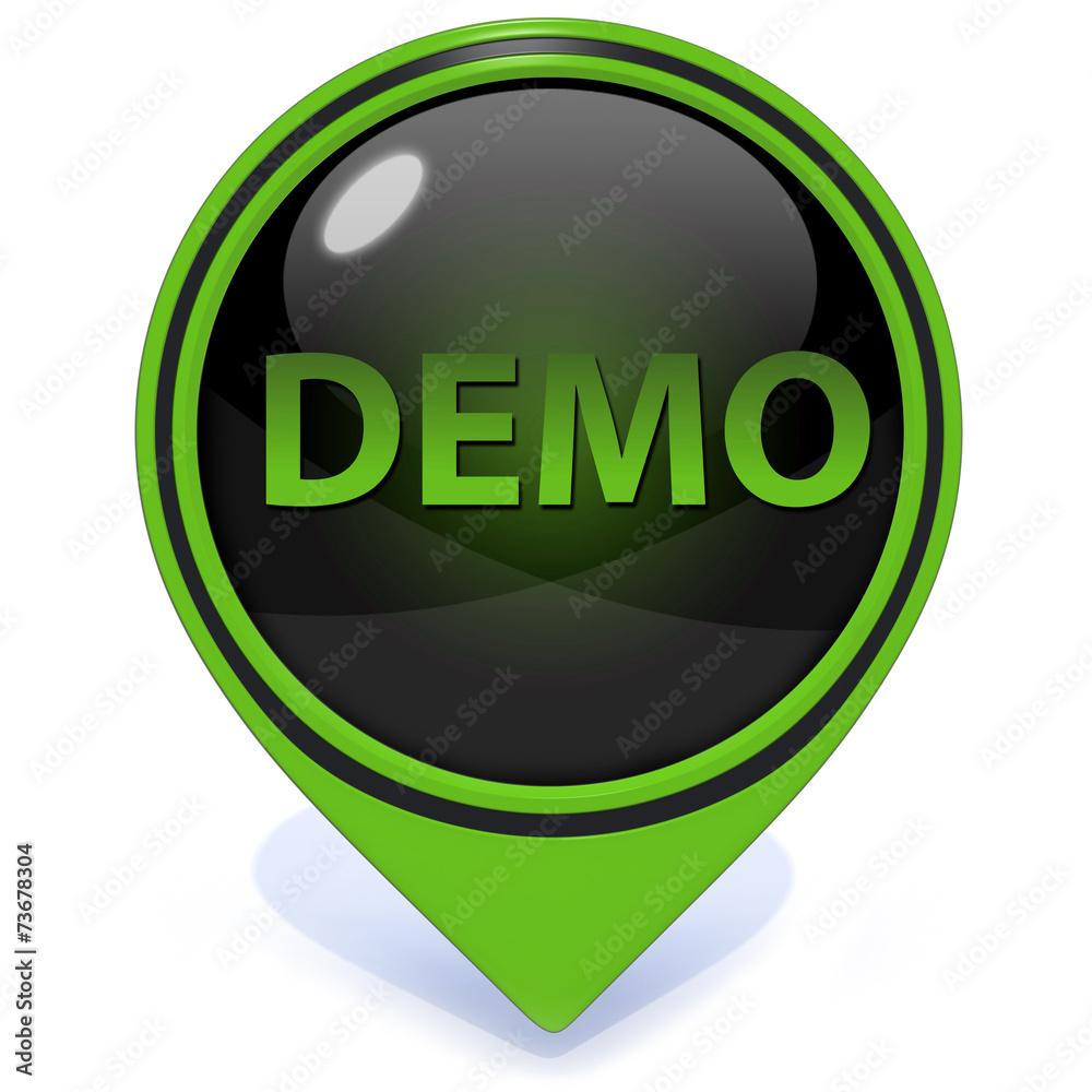 Demo pointer icon on white background Demo pointer icon on white background