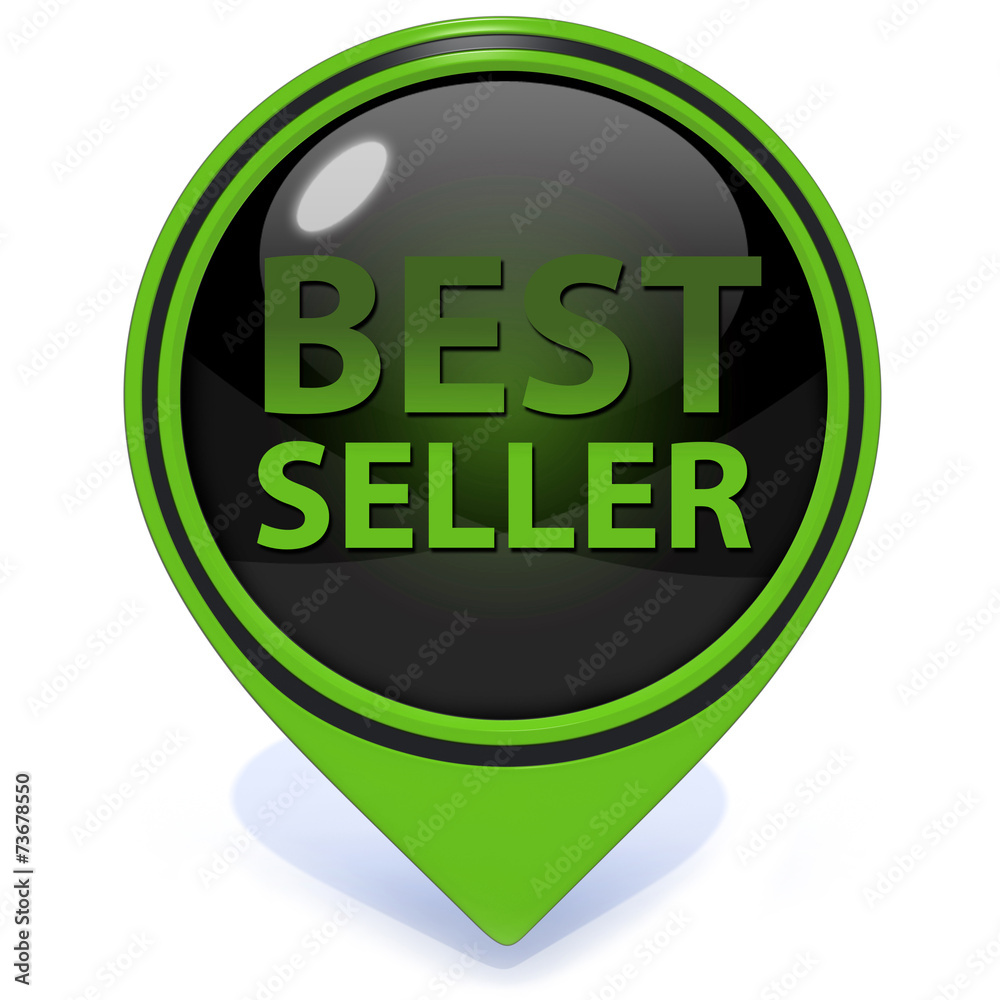 Best seller pointer icon on white background Best seller pointer icon on white background