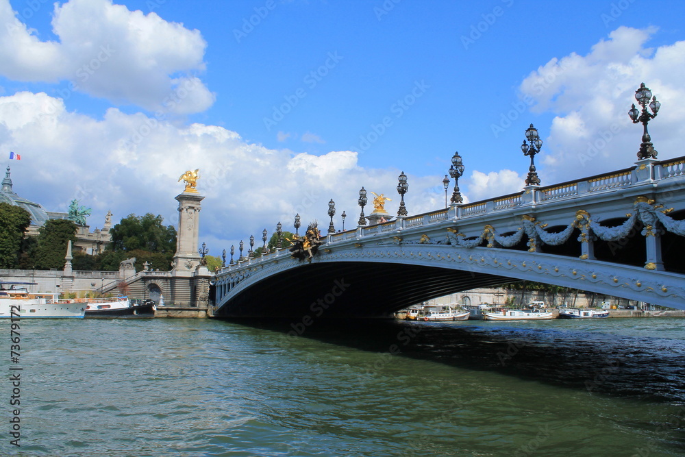 Naklejka premium Le pont Alexandre-III à Paris, France