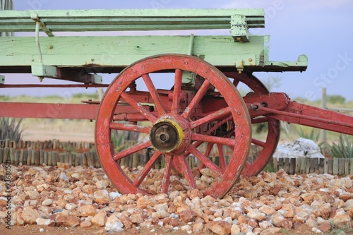 Old transport wagon detail