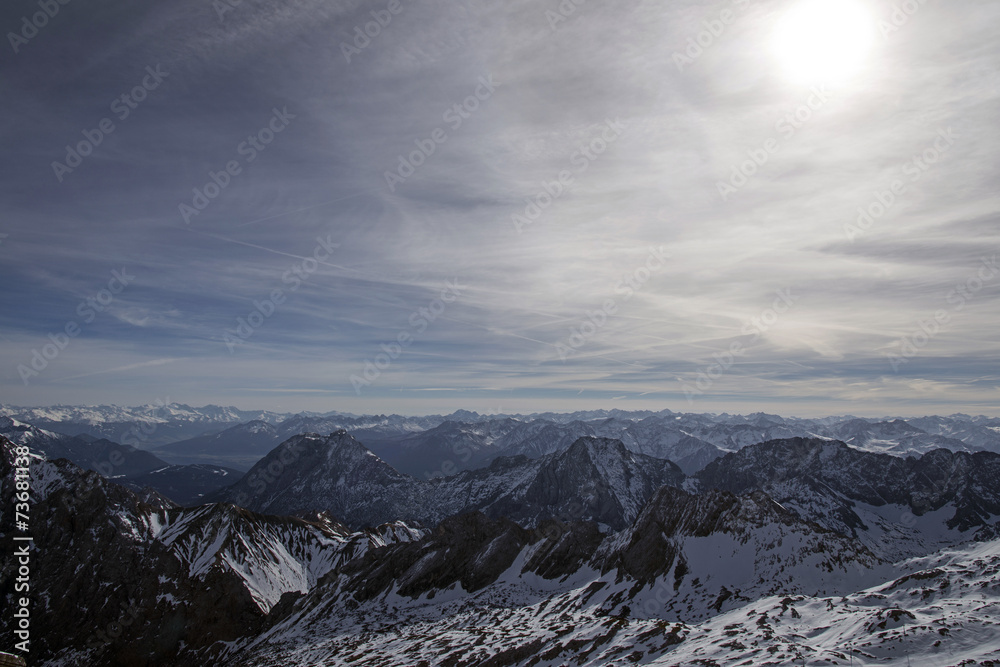 Berge, Schnee, Weite, Alpenpanorama