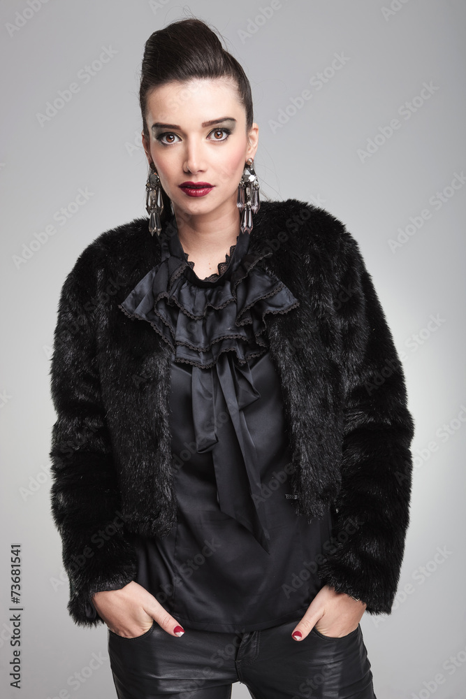 Young fashion woman looking at the camera Young fashion woman looking at the camera