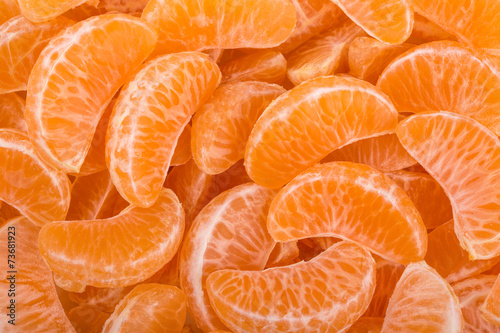background of mandarin slices