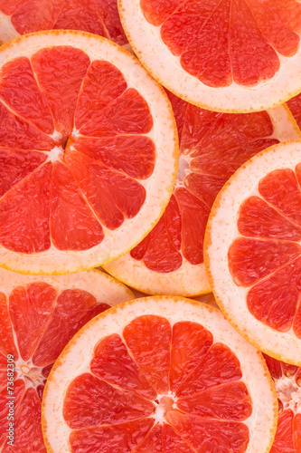 background of grapefruit slices