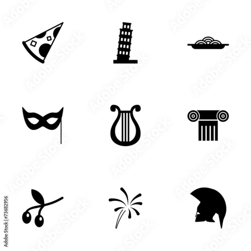 Vector italian icon set