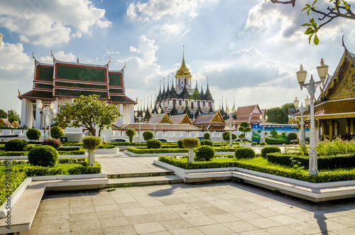 Photography Wat Ratchanatdaram (Loha Prasat), Metal Castle,Bangkok, Thailand