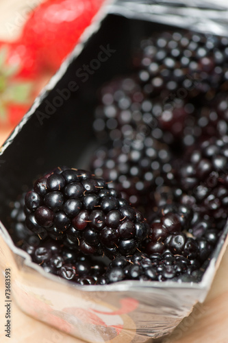 Fresh ripe blackberries