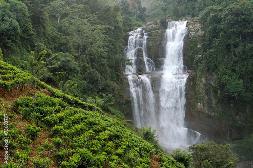 Ramboda falls in Sri Lanka