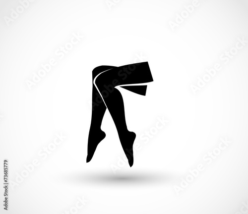 Woman legs icon vector