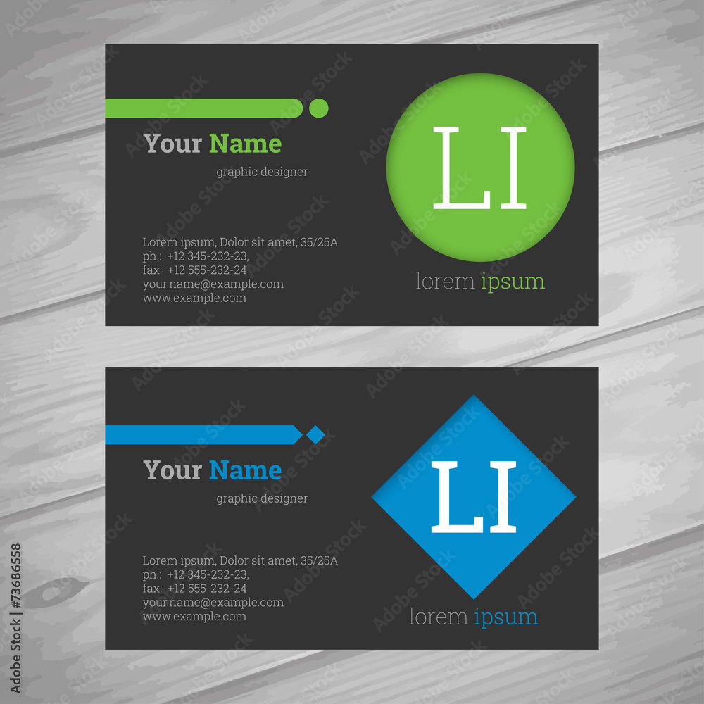 Vector abstract creative business cards Vector abstract creative business cards