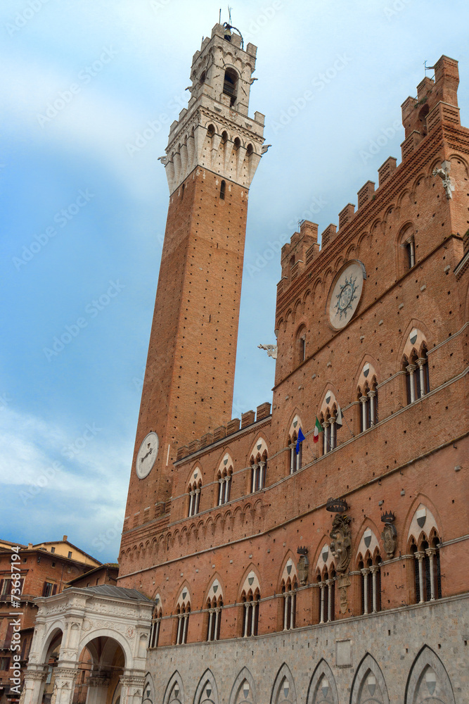 The famous tower  in Siena. Tuscany