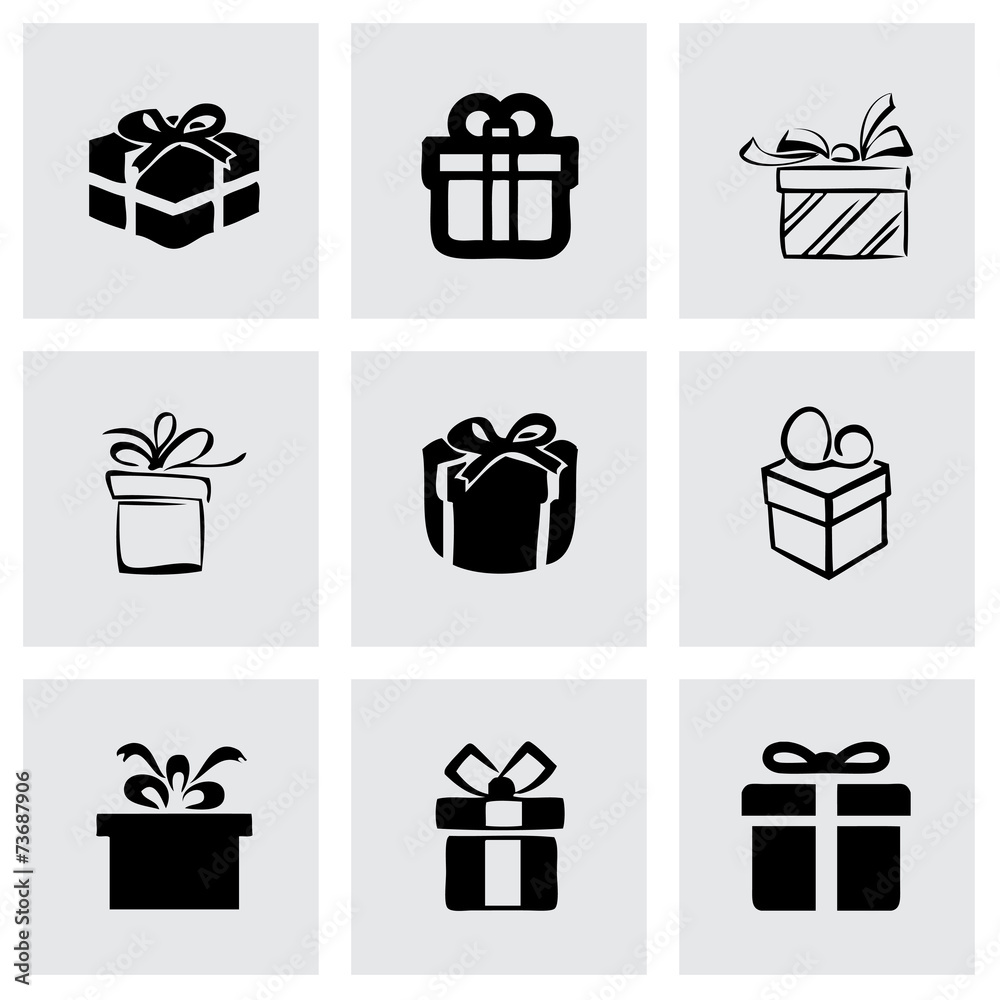 Vector gift icons set Vector gift icons set
