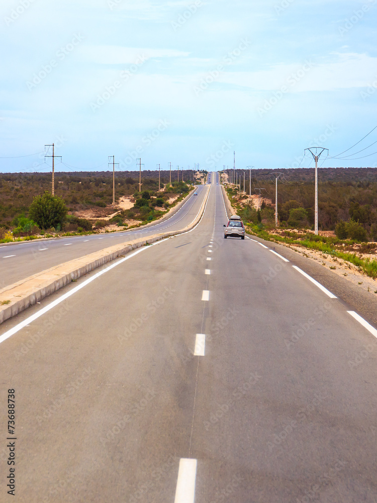 Asphalt road in Morocco