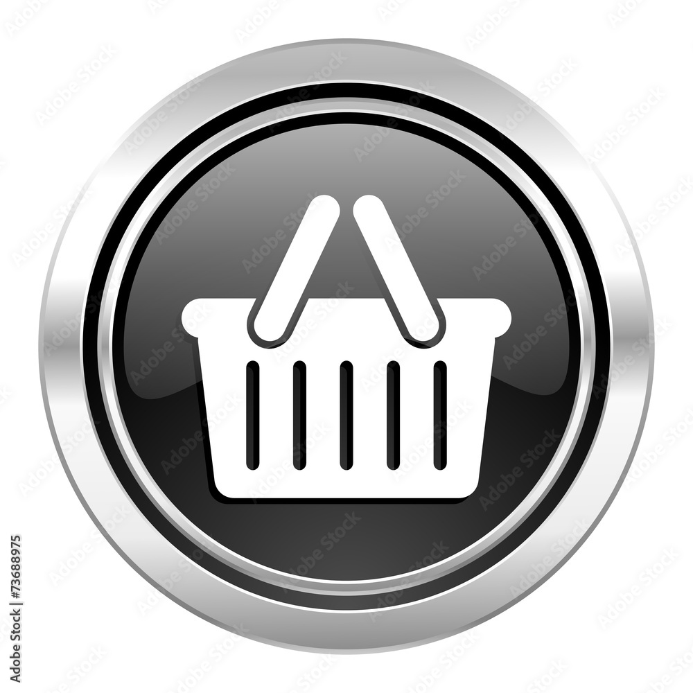 cart icon, black chrome button, shopping cart symbol cart icon, black chrome button, shopping cart symbol