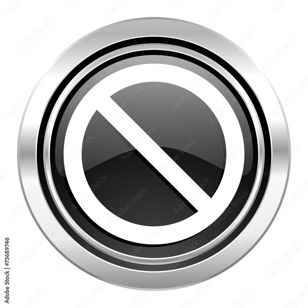 access denied icon, black chrome button access denied icon, black chrome button