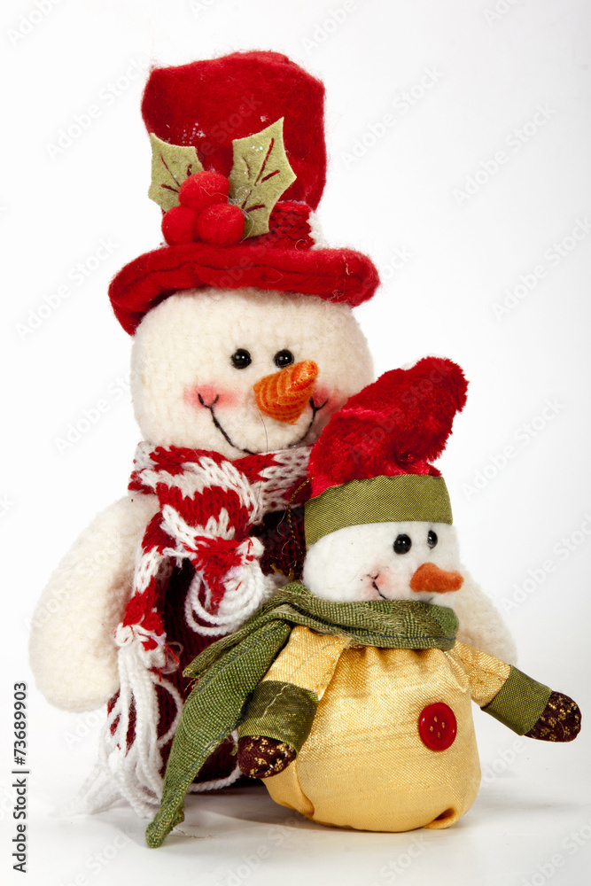 Two Wrapped-up Snowmen as Christmas Tree Decorations Two Wrapped-up Snowmen as Christmas Tree Decorations