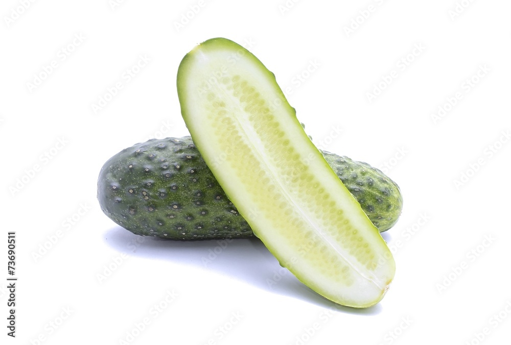 Cucumber isolated on white background