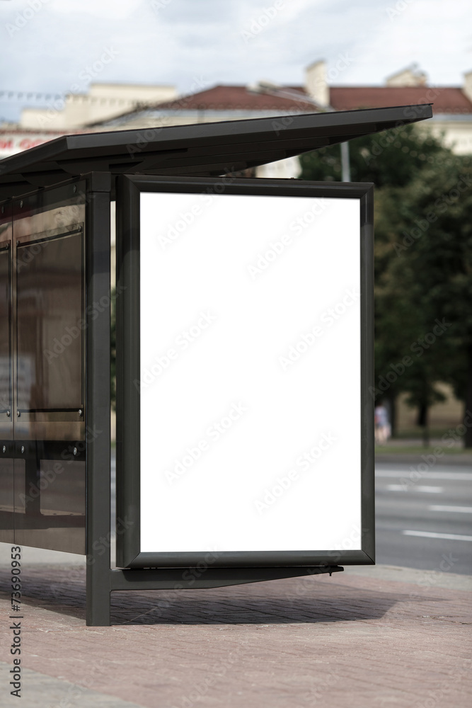 Billboard at the bus stop Billboard at the bus stop