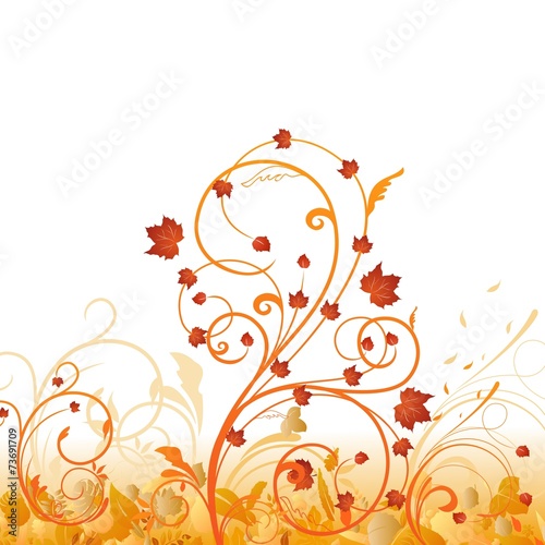Autumn floral ornament
