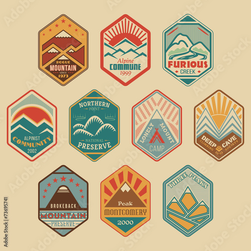 Mount badge set1color
