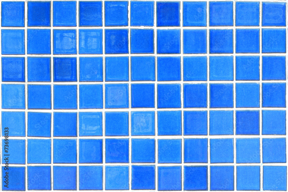 blue mosaic tiles texture with white filling