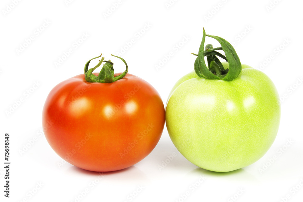 Red and green tomatoes Red and green tomatoes