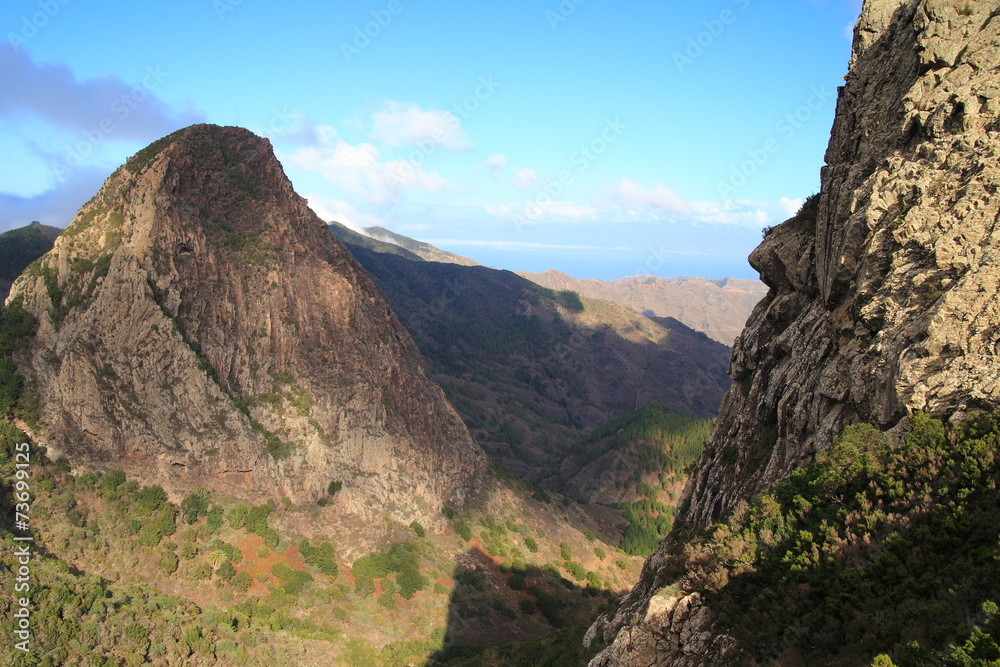 landscape of the island of La Gomera