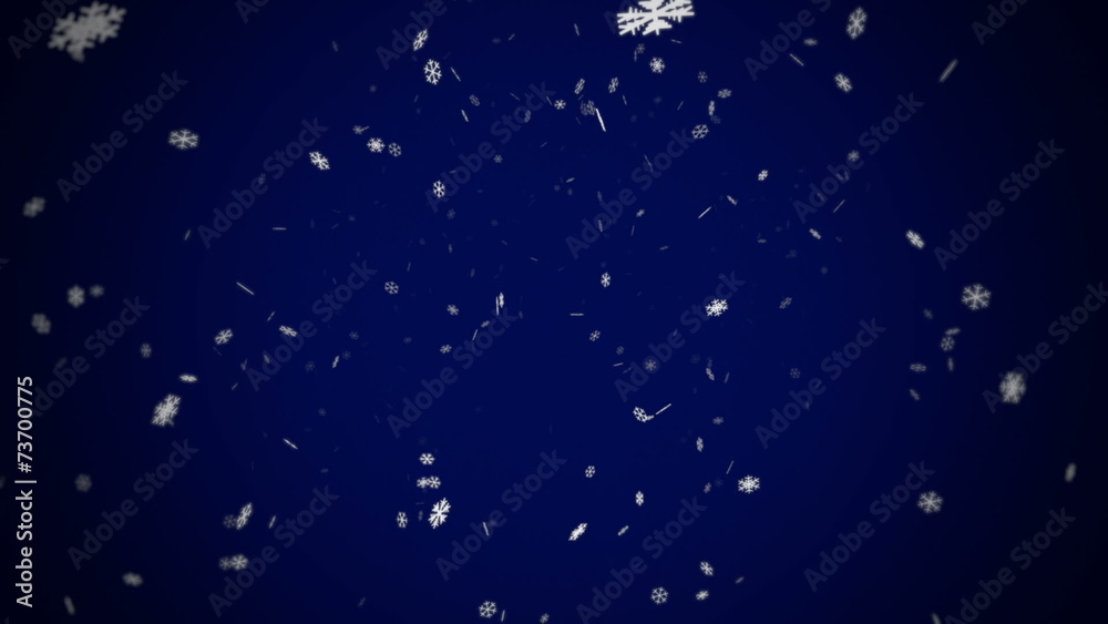 Snowflakes in Front of a Red Background