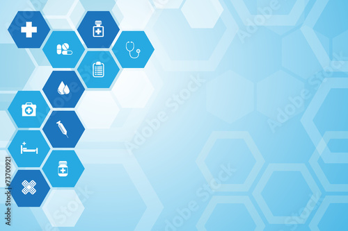 Abstract Medical  blue background