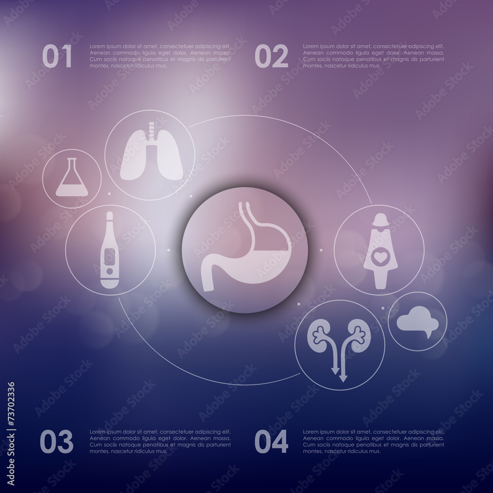medical infographic with unfocused background medical infographic with unfocused background